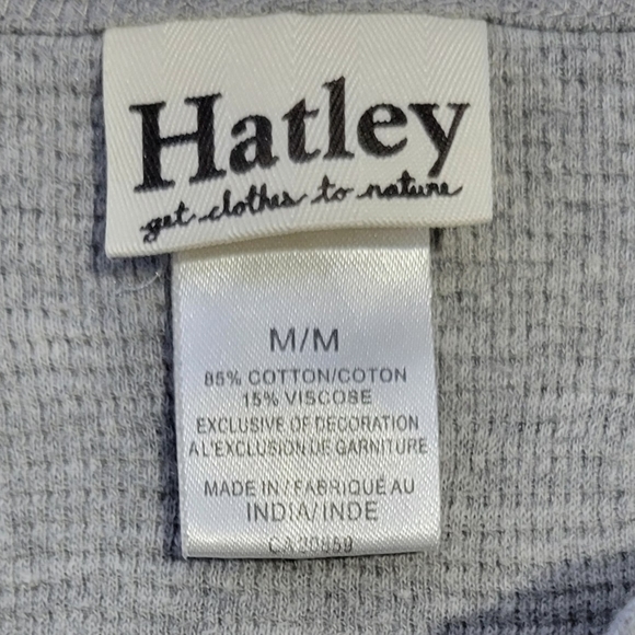 Hatley long sleeve sweater women Size Medium Color Gray with Moose design - Picture 3 of 3